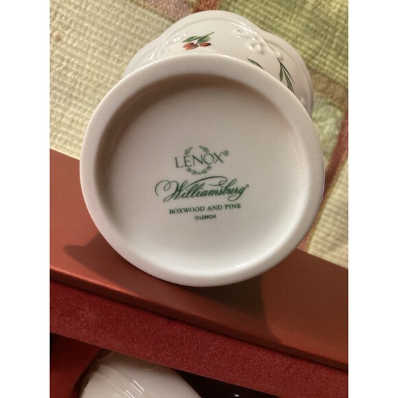 Lenox Williamsburg Boxwood and Pine Set of 3 Votive Candle Holders New - Picture 10 of 16